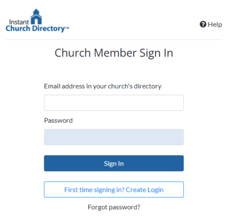 Directions to access Instant Church Directory St. Clare of Assisi