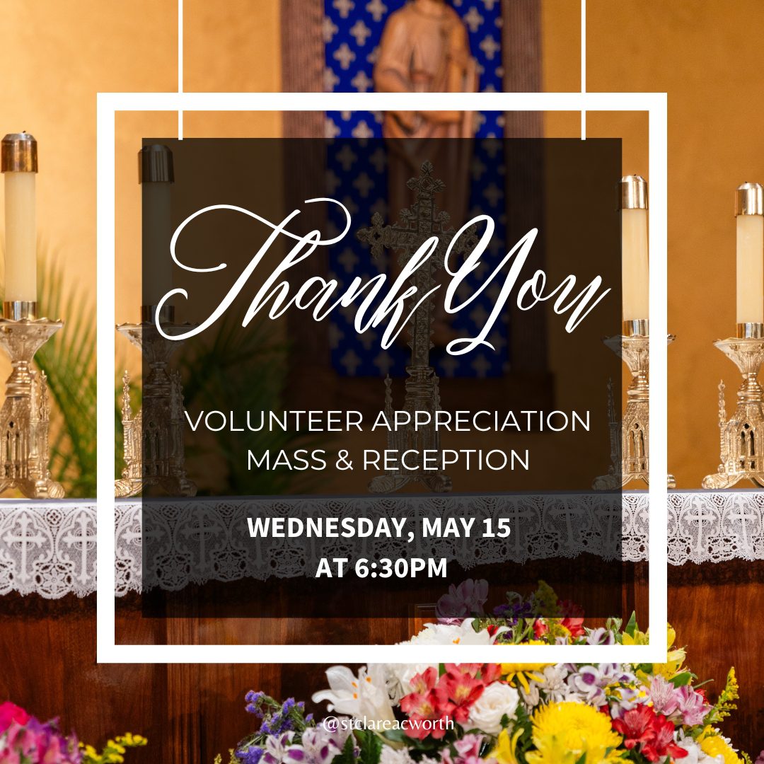 Volunteer Appreciation Mass & Reception RSVP