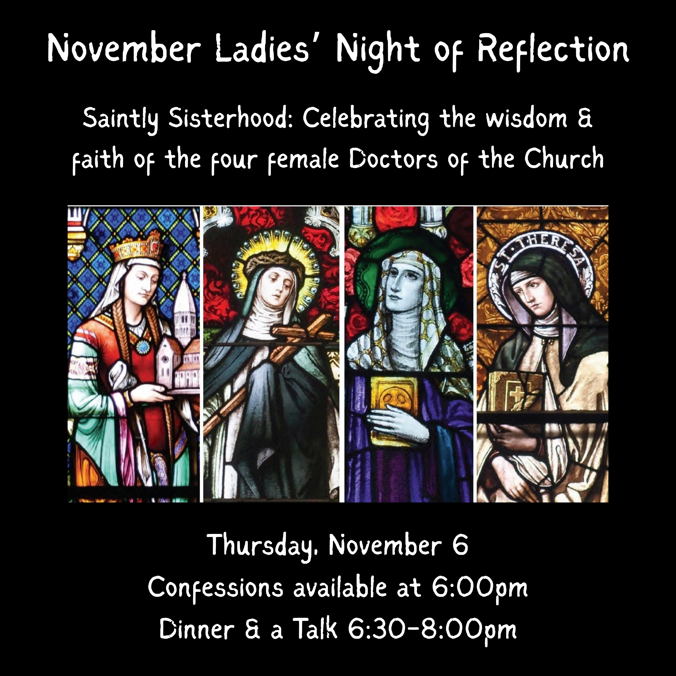 Saintly Wisdom: November Ladies Night